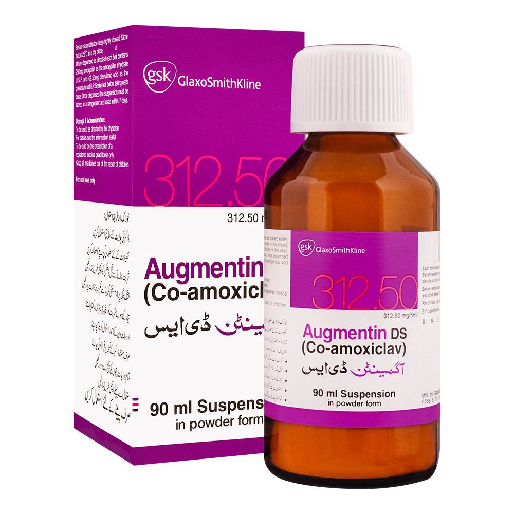 Augmentin DS 312.5mg/5ml Suspension 90 ml (1)