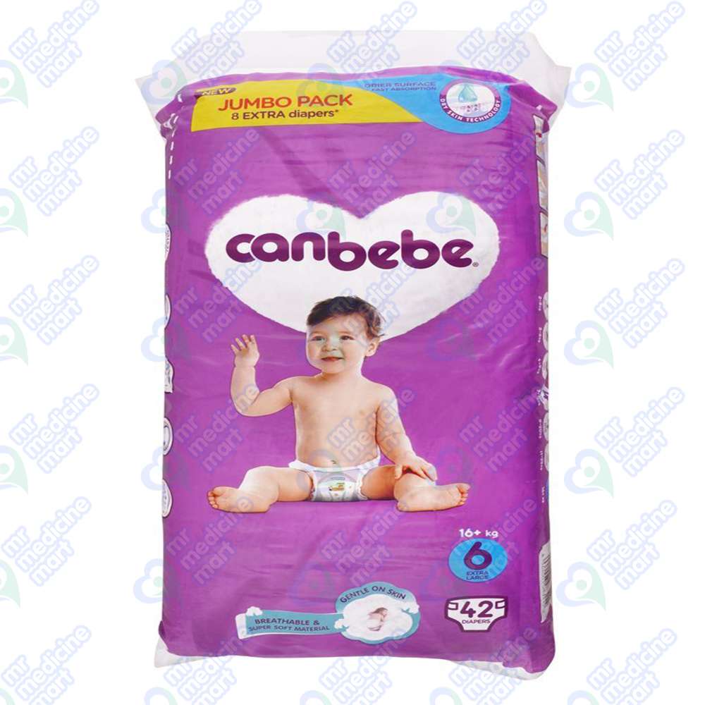 Canbebe Jumbo Pack 8 Extra Diapers Extra Large 6 Diaper 42 ‘S (1)